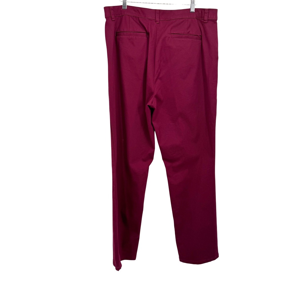 Christopher & Banks Signature Slimming Pants Womens 16 Burgundy Straight Leg - Picture 4 of 7